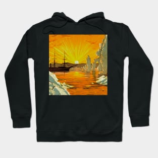 Reddish sunset on the high seas Hoodie